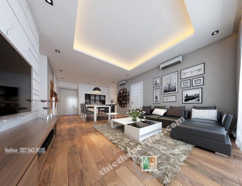 Trang trí nội thất phòng khách chung cư đẹp và ấn tượng hơn với những bộ sofa góc bọc da cao cấp