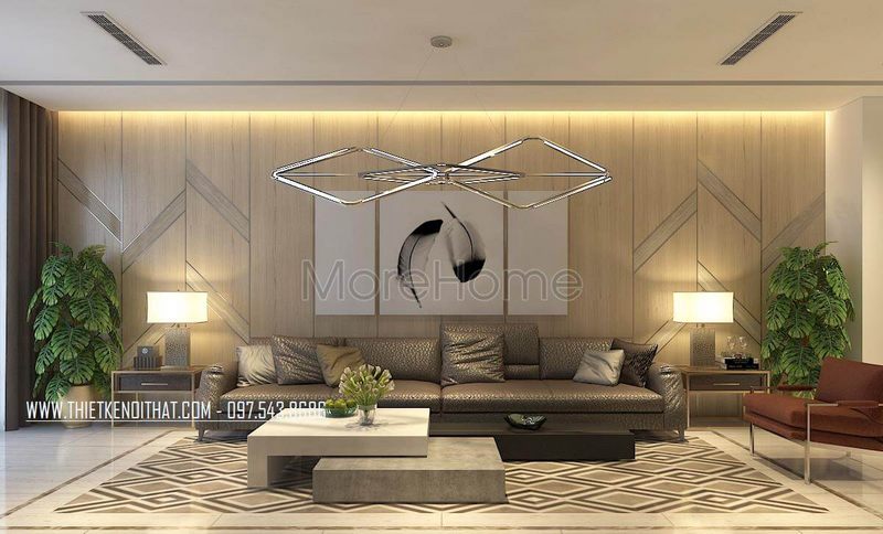 Mẫu Sofa bọc da màu xám hiện đại cho phòng khách nhà phốbiệt thựđẹp sang trọng