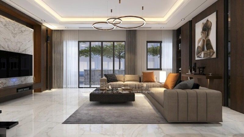 Sofa góc hình chữ L sẽ trông đẹp khi được đặt đúng vị trí và đúng khung cảnh. Nếu bạn đang tìm kiếm ý tưởng trang trí nội thất biệt thự, hãy tham khảo các mẫu tại Parkcity hoặc trên website Morehome: thietkenoithat.com để có nhiều lựa chọn hơn.